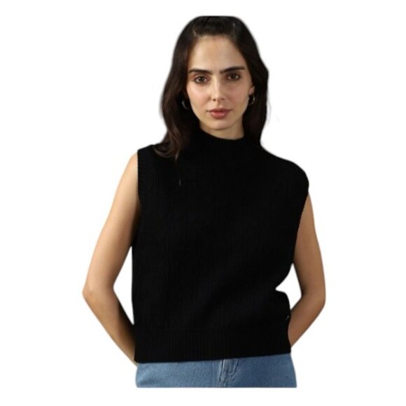 twik Sweaters - Twik exclusive for Simons black high neck sleeveless sweater vest size M